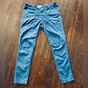 Nili Lotan Jenna Blue Skinny Utility Pants, Sz 2